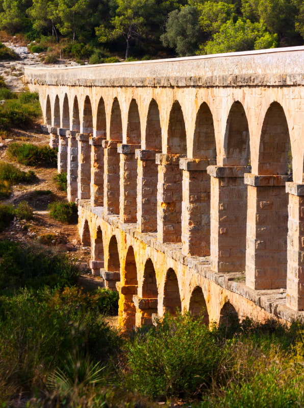 Vista del Acueducto de Les Ferreres, en Tarragona